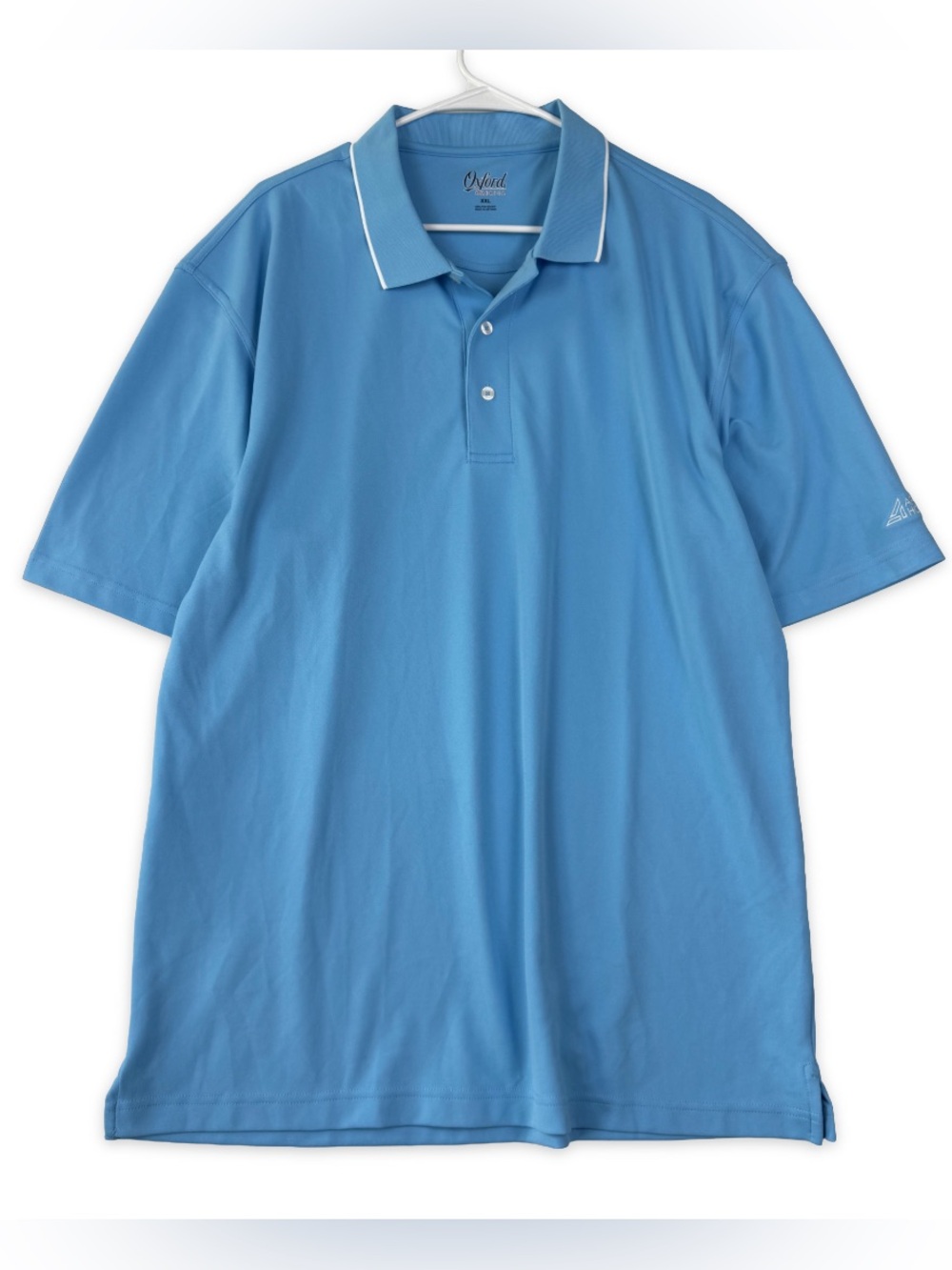 Oxford America Polo Shirt Mens XXL 2XL Blue Armada Hoffler Embroidery SS